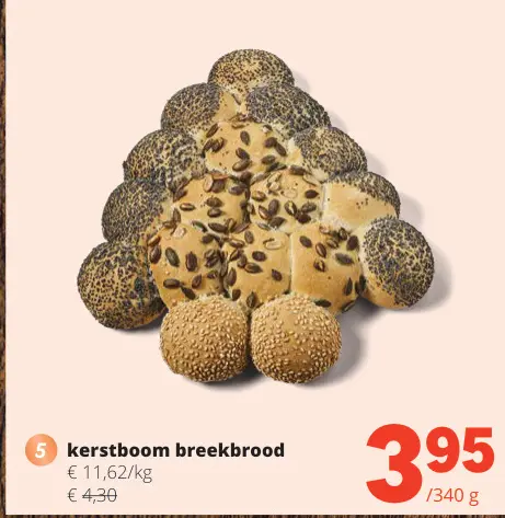 Promotie: kerstboom breekbrood