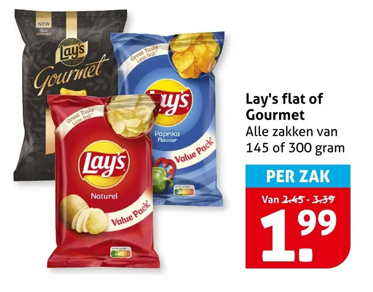 Aanbieding: Lay's flat of Gourmet