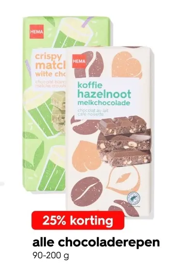 Aanbieding: Alle chocoladerepen