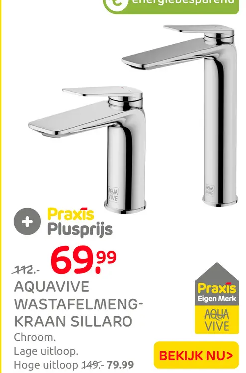 Aanbieding: Aquavive wastafelmengkraan sillaro