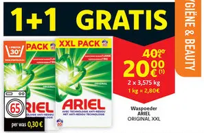 Aanbieding: Waspoeder ARIEL ORIGINAL XXL