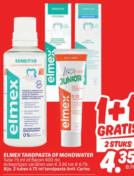 Aanbieding: ELMEX TANDPASTA OF MONDWATER