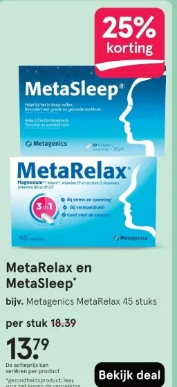 Aanbieding: MetaRelax en MetaSleep