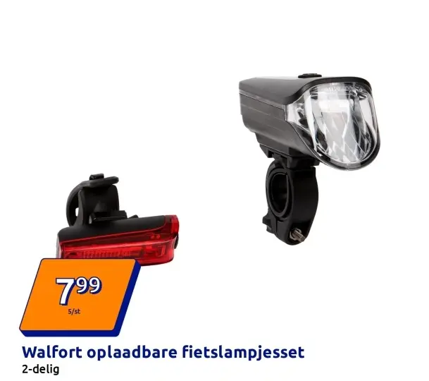 Aanbieding: oplaadbare fietslampjesset