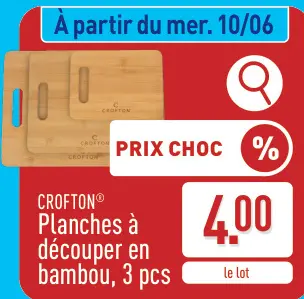 Offre: Planches à découper en bambou