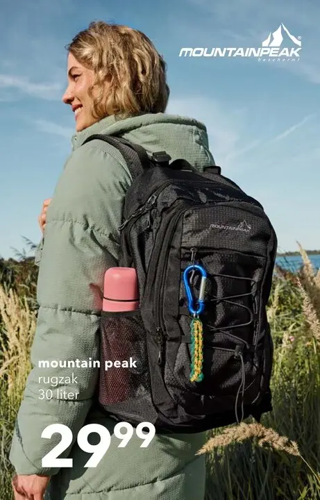 Aanbieding: Mountain Peak rugzak zwart 28 liter