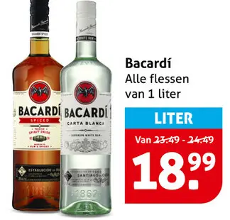 Aanbieding: Bacardí Alle flessen
