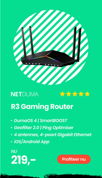 Aanbieding: Netduma R3 Gaming Router