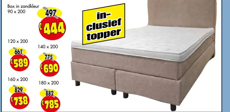 Promotie: Box in zandkleur