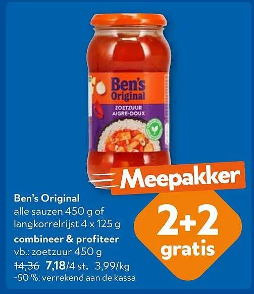 Promotie: Ben’s Original alle sauzen of langkorrelrijst