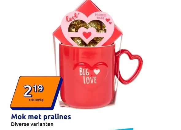 Aanbieding: Mok met pralines