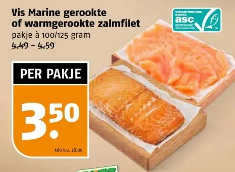 Aanbieding: gerookte of warmgerookte zalmfilet