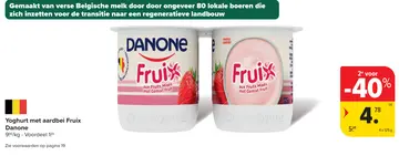 Aanbieding: Yoghurt met aardbei Fruix