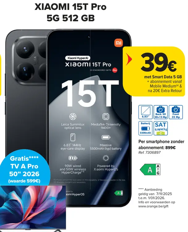 Aanbieding: XIAOMI 15T Pro 5G 512 GB