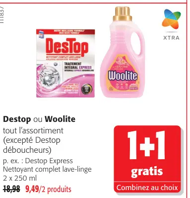 Offre: Tout l'assortiment de nettoyants lave-linge