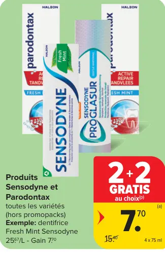 Offre: Dentifrice Fresh Mint Sensodyne