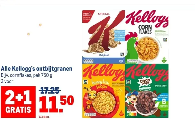 Aanbieding: Kellogg's ontbijtgranen