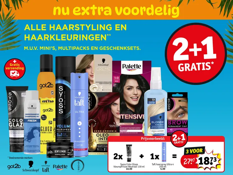 Promotie: Alle haarstyling en haarkleuringen