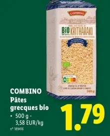 Offre: Pâtes grecques bio