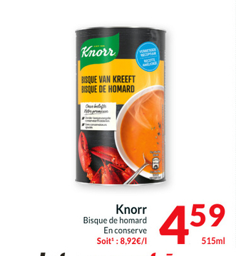 Offre: Knorr Bisque de homard