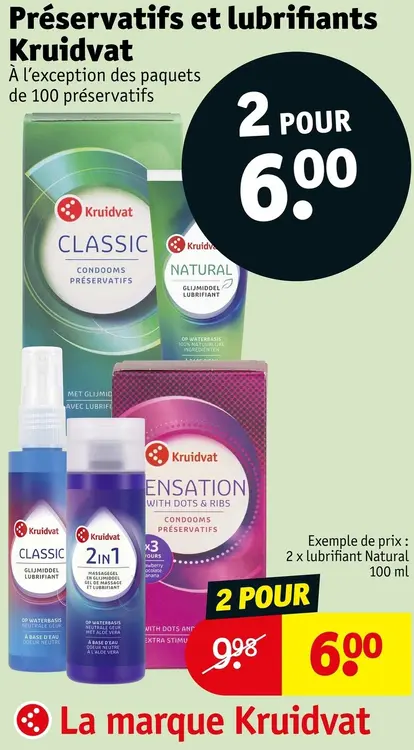 Offre: Préservatifs et lubrifiants