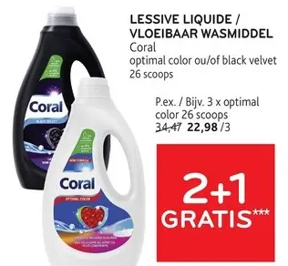 Offre: Lessive liquide / vloeibaar wasmiddel