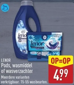 Aanbieding: Pods, wasmiddel of wasverzachter