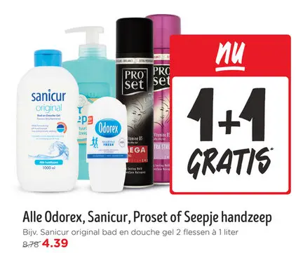 Aanbieding: Odorex, Sanicur, Proset of Seepje handzeep