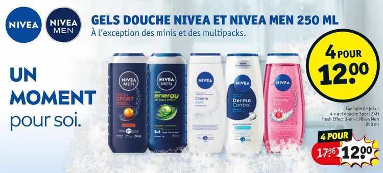 Offre: Gels douche 250 ml