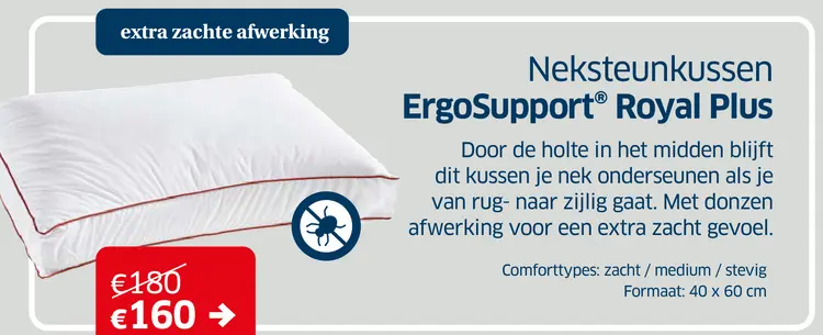 Promotie: Neksteunkussen ErgoSupport® Royal Plus