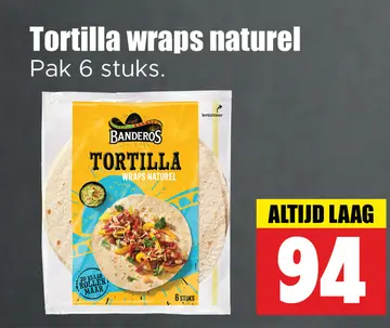 Aanbieding: Tortilla wraps naturel