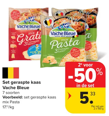Promotie: Set geraspte kaas