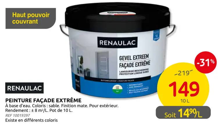 Offre: Peinture façade extrême