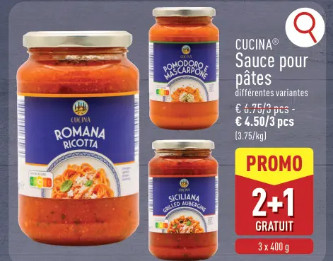 Offre: Sauce pour pâtes