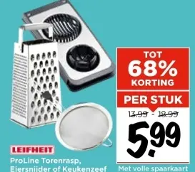 Aanbieding: ProLine Torenrasp, Eiersnijder of Keukenzeef