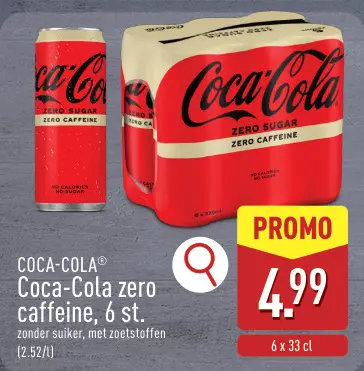Promotie: Coca-Cola zero caffeine
