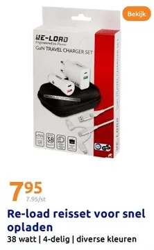 Aanbieding: Re-load reisset voor snel opladen