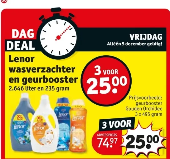 Aanbieding: Lenor wasverzachter en geurbooster