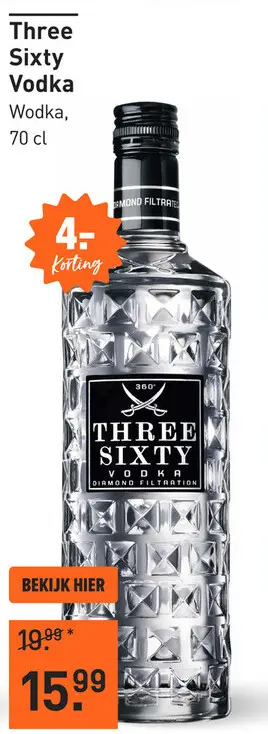 Aanbieding: Three Sixty Vodka