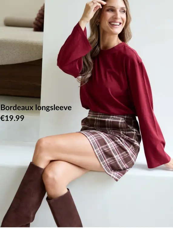 Promotie: Bordeaux longsleeve