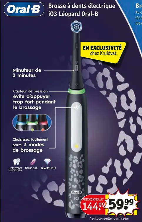 Offre: Brosse à dents électrique i03 Léopard