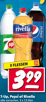 Aanbieding: 7-Up, Pepsi of Rivella