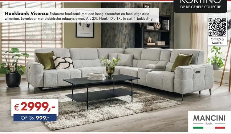 Aanbieding: Vicenza hoekbank