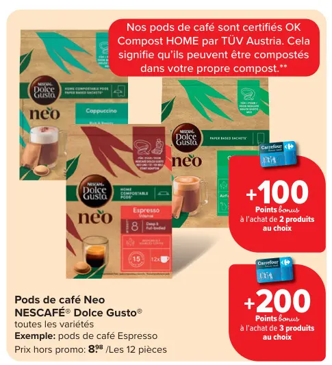 Offre: Pods de café Neo