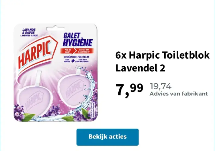 Promotie: Harpic Toiletblok Lavendel