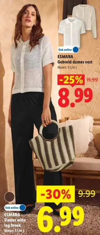 Aanbieding: Dames wide leg broek