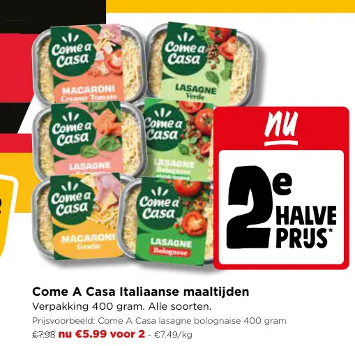 Promotie: Italiaanse maaltijden