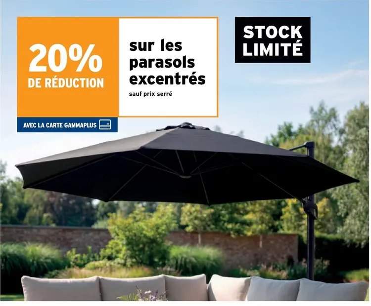 Offre: parasols excentrés