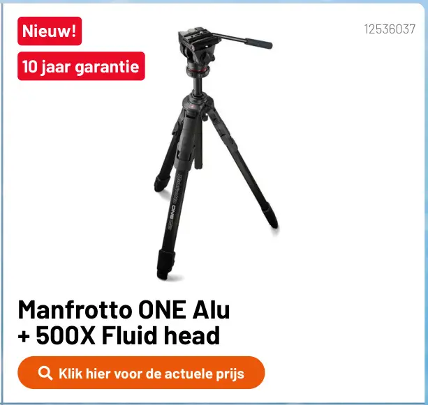 Promotie: Manfrotto ONE Alu + 500X Fluid head