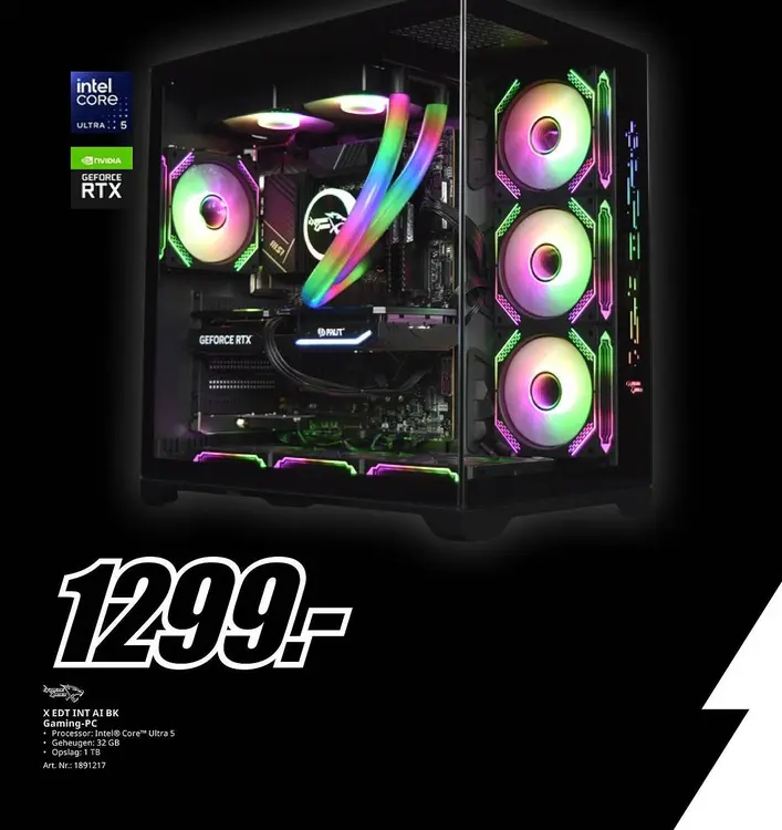 Aanbieding: X EDT INT AI BK Gaming-PC